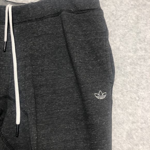 Adidas Pants Mens Large Gray Sweatpants Originals Trefoil Joggers Drawstring M - Picture 2 of 11
